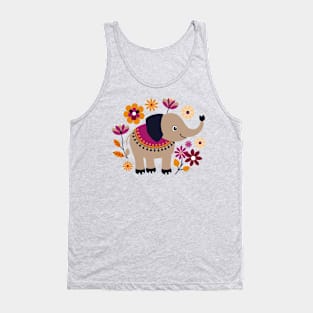 Elephant Kids Boho Flower Tank Top